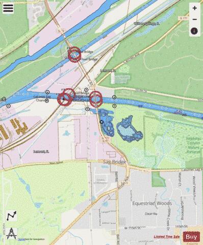 Sag Quarry-West depth contour Map - i-Boating App - Streets