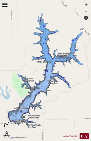 Washington County Lake depth contour Map - i-Boating App - Streets