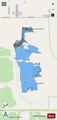 1000 ISLANDS LAKE, GREENE depth contour Map - i-Boating App - Streets