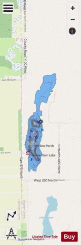 BeaverDam Lake, Steuben county depth contour Map - i-Boating App - Streets