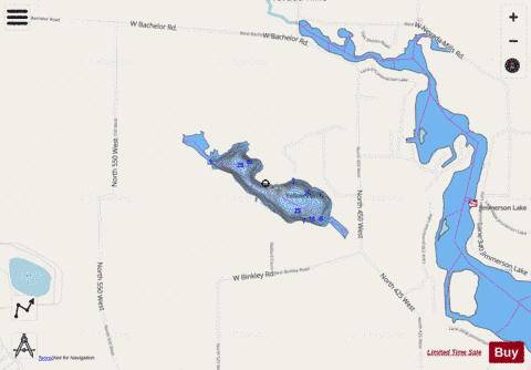 Bell Lake, Steuben county depth contour Map - i-Boating App - Streets