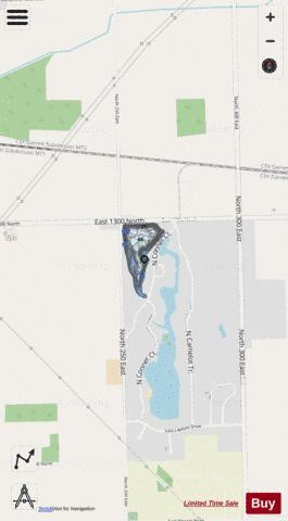 Dillard Lake, Kosciusko county depth contour Map - i-Boating App - Streets