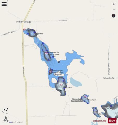 Duely Lake depth contour Map - i-Boating App - Streets