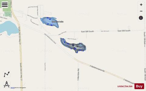 Gooseneck Lake, Steuben county depth contour Map - i-Boating App - Streets