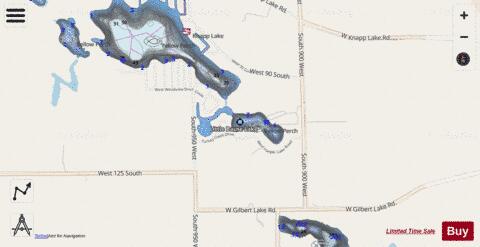 Harper Lake, Noble county depth contour Map - i-Boating App - Streets