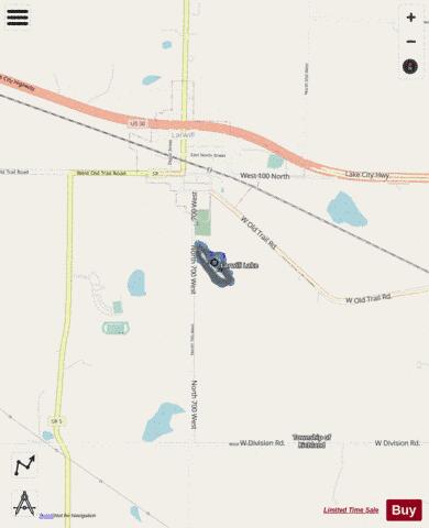 Larwill Lake depth contour Map - i-Boating App - Streets