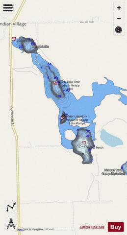 Rider Lake depth contour Map - i-Boating App - Streets