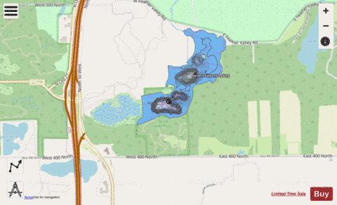 SevenSisters.Lake2 Lake, Steuben county depth contour Map - i-Boating App - Streets