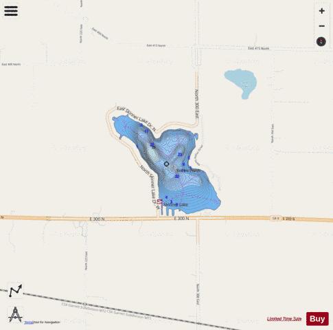 Skinner Lake, Noble county depth contour Map - i-Boating App - Streets