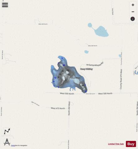 TROY-CEDAR LAKE depth contour Map - i-Boating App - Streets