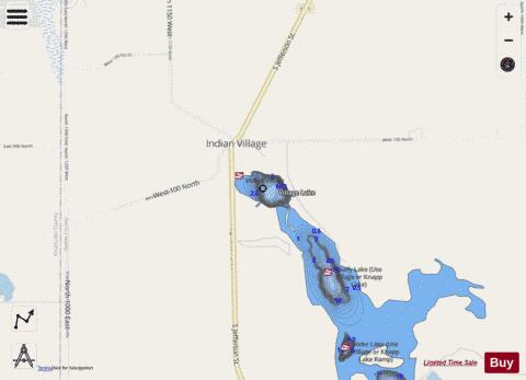 Village Lake depth contour Map - i-Boating App - Streets