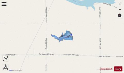 WahkShinGah Lake, Huntington county depth contour Map - i-Boating App - Streets