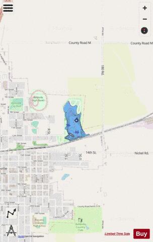 Belleville City Lake, Republic depth contour Map - i-Boating App - Streets