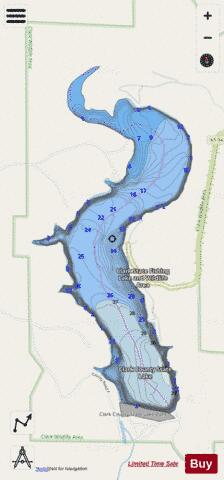 Clark Co. SFL, Clark depth contour Map - i-Boating App - Streets