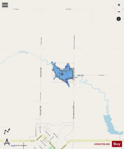 Gridley City Lake, Coffey depth contour Map - i-Boating App - Streets