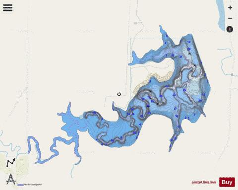 Horsethief Canyon Lake, Hodgeman depth contour Map - i-Boating App - Streets