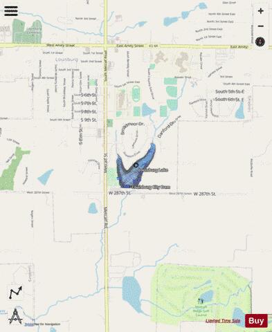 Louisburg Old Lake, Miami depth contour Map - i-Boating App - Streets