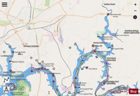 Cumberland River section 11_532_801 depth contour Map - i-Boating App - Streets
