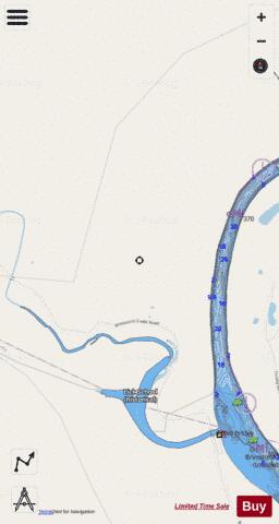 Cumberland River section 11_536_800 depth contour Map - i-Boating App - Streets