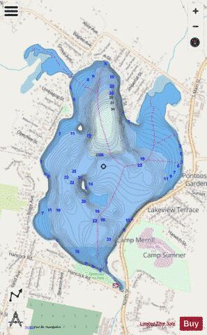 Pontoosuc Lake depth contour Map - i-Boating App - Streets