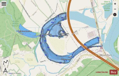 Hulberts Pond depth contour Map - i-Boating App - Streets