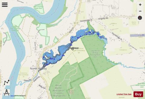 Lake Warner depth contour Map - i-Boating App - Streets