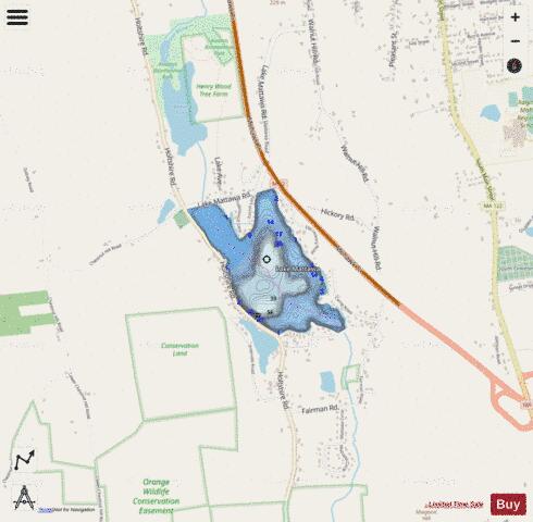 Lake Mattawa depth contour Map - i-Boating App - Streets