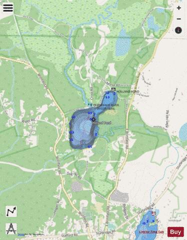 Holland Pond depth contour Map - i-Boating App - Streets