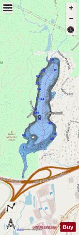 Walker Pond depth contour Map - i-Boating App - Streets