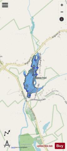 Brigham Pond depth contour Map - i-Boating App - Streets