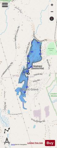 Cranberry Meadow Pond depth contour Map - i-Boating App - Streets