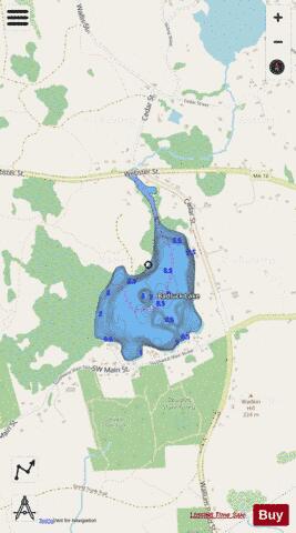 Badluck Lake depth contour Map - i-Boating App - Streets