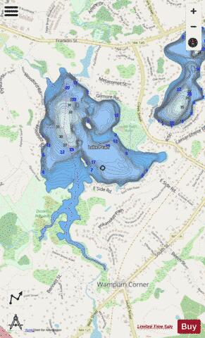 Lake Pearl depth contour Map - i-Boating App - Streets