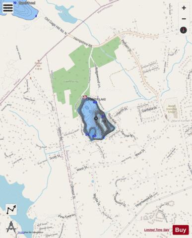 Forest Lake depth contour Map - i-Boating App - Streets