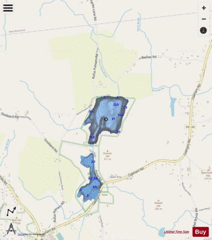 Horse Pond depth contour Map - i-Boating App - Streets