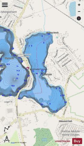 East Lake depth contour Map - i-Boating App - Streets