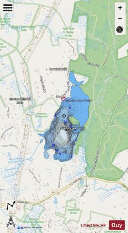 Baddacook Pond depth contour Map - i-Boating App - Streets