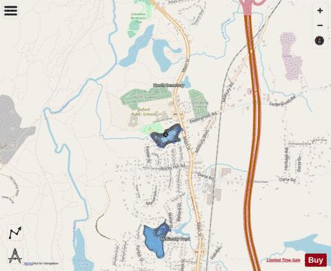Carbuncle Pond depth contour Map - i-Boating App - Streets