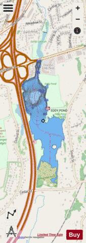Eddy Pond depth contour Map - i-Boating App - Streets