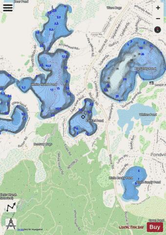 Ezekiel Pond depth contour Map - i-Boating App - Streets