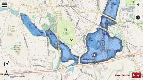 Fayville Park Lake depth contour Map - i-Boating App - Streets