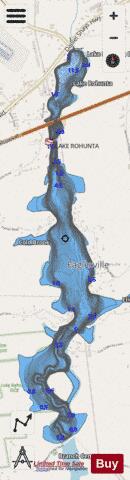 Lake Rohunta N.B. depth contour Map - i-Boating App - Streets