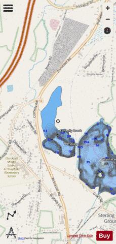 The Quag depth contour Map - i-Boating App - Streets