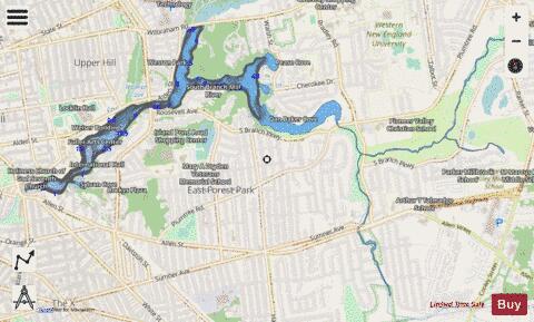Watershops Pond depth contour Map - i-Boating App - Streets