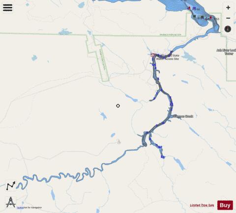 Ash River, South depth contour Map - i-Boating App - Streets