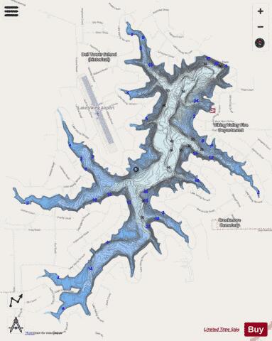 Lake Viking depth contour Map - i-Boating App - Streets