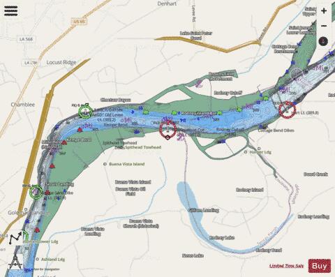 Lower Mississippi River section 11_504_832 depth contour Map - i-Boating App - Streets