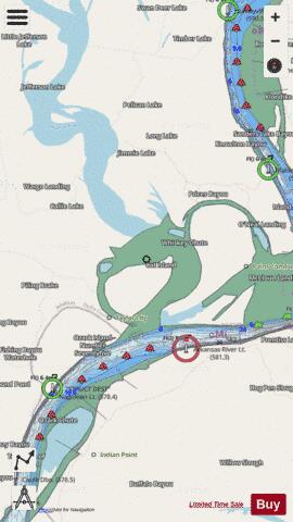 Lower Mississippi River section 11_505_819 depth contour Map - i-Boating App - Streets