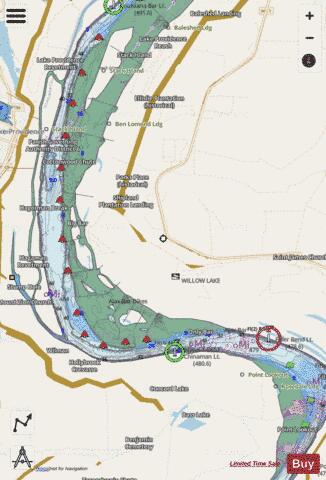 Lower Mississippi River section 11_505_826 depth contour Map - i-Boating App - Streets