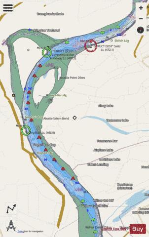 Lower Mississippi River section 11_505_827 depth contour Map - i-Boating App - Streets